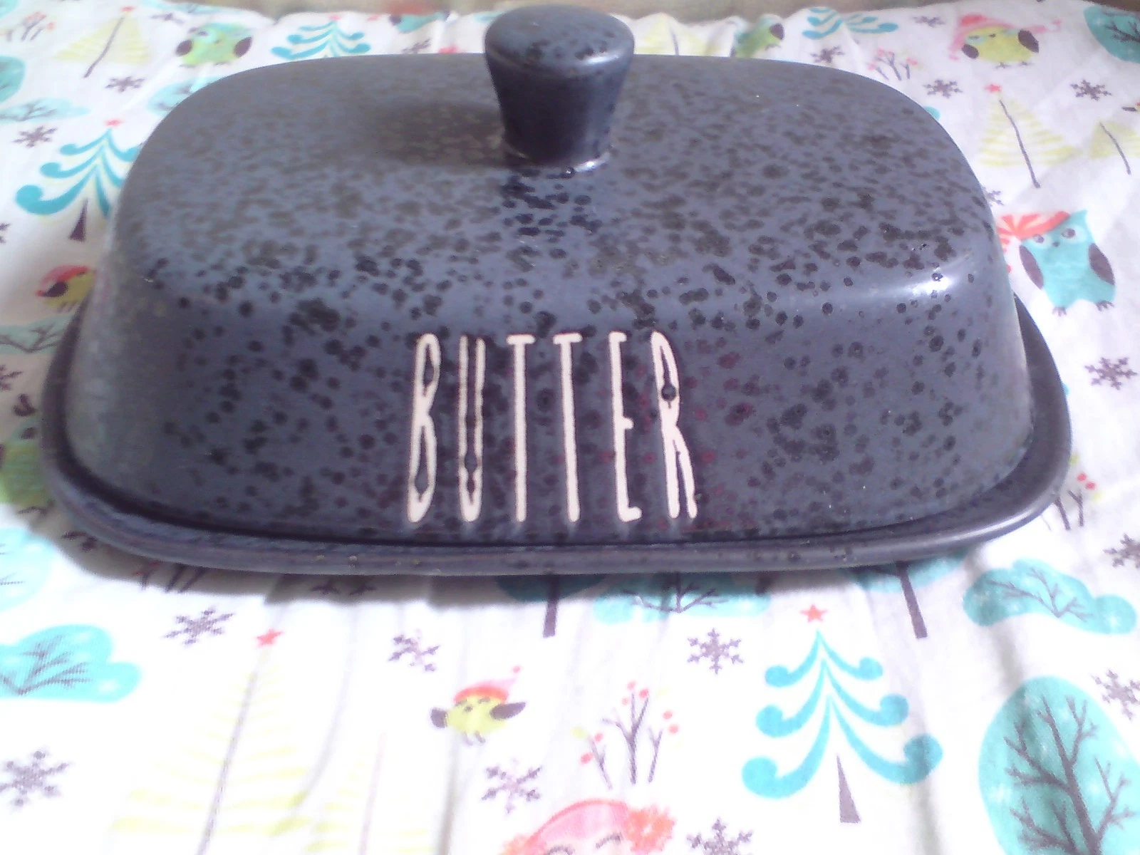 Vintage Ceramic Butter Dish The Old Pottery Company SEE-BELOW.
