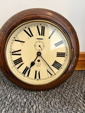 Genuine Vintage LMS Railway Clock 16245 Antique Station Dial Fusee Timepiece