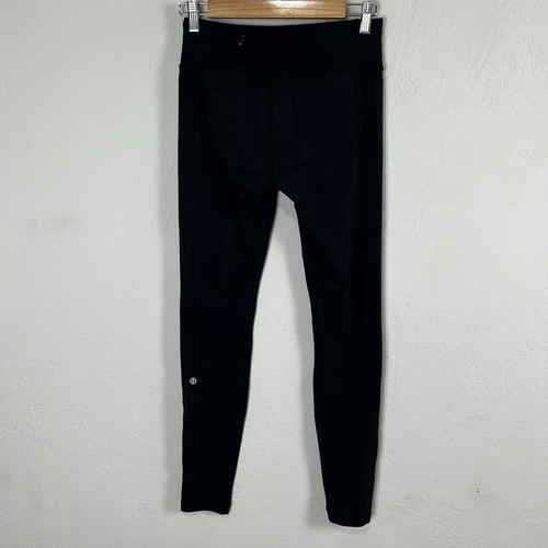 Lululemon Leggings schwarz Flurry Fighter eng reflektierend volle Länge Größe 6 - Bild 4 von 12