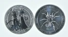 Lot 2 1 Oz Silver Rounds 2022 Germany 5 Mark - 2015 Australia 1 Dollar *125