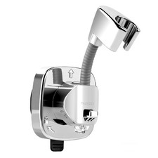 Handheld Shower Head Holder Suction, 360  Adjustable Silver