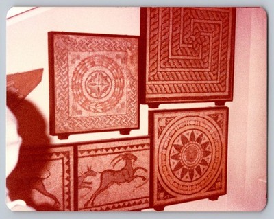 Mosaic Art Ancient Patterns 1970s Snapshot Photograph Wall Decor Vintage
