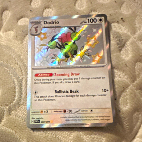 The Pokémon Company Dodrio 200/091 SV Paldean Fates Shiny Rare Holo ENG 100HP