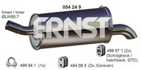 Ernst EndschalldäMpfer NachschalldäMpfer 054249 FüR Astra GTC Opel A04 Caravan