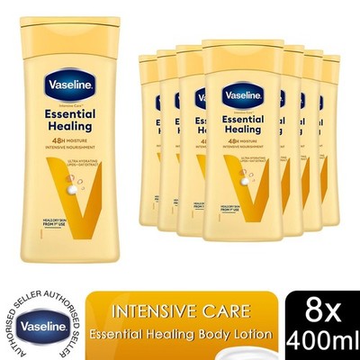 Vaseline Intensive Care Essential Healing Body Lotion Deep Moisture 400ml, 8 Stück