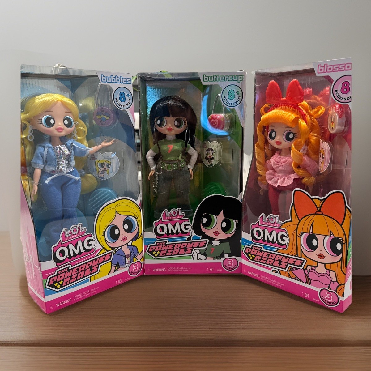 LOL Surprise OMG The Powerpuff Girls Buttercup, Blossom, Bubbles 