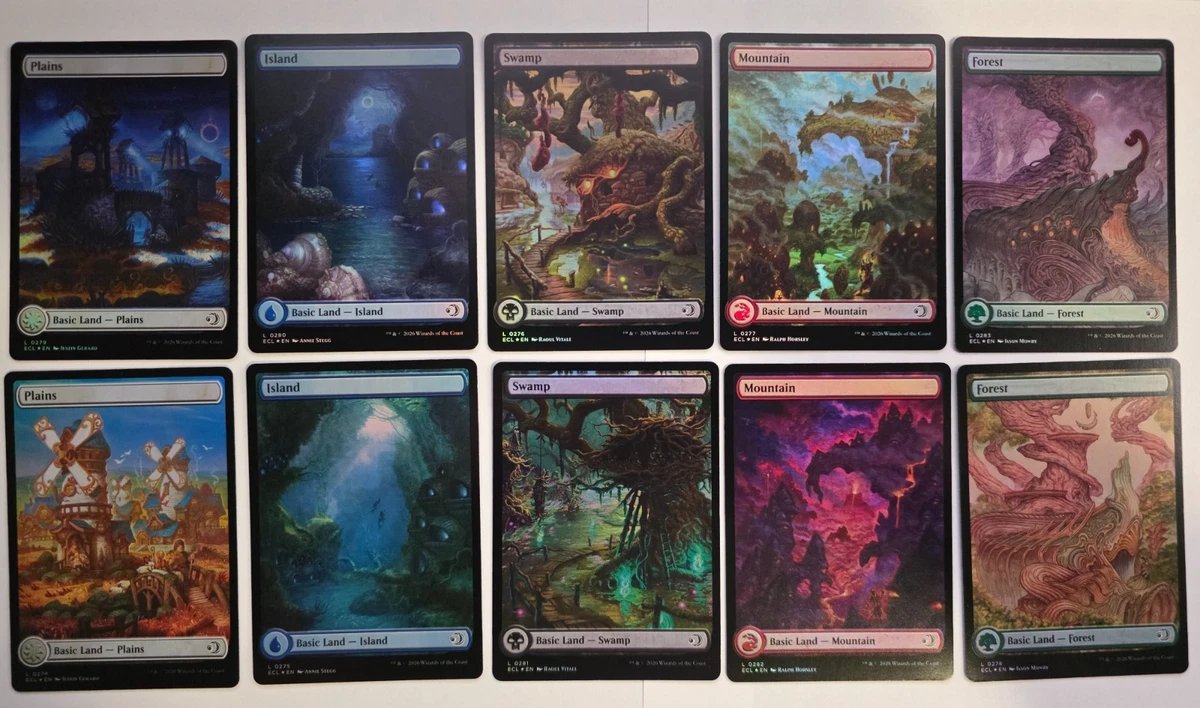 FOIL Full Art Land set (10 Lands) - Lorwyn Eclipsed - MTG | eBay
