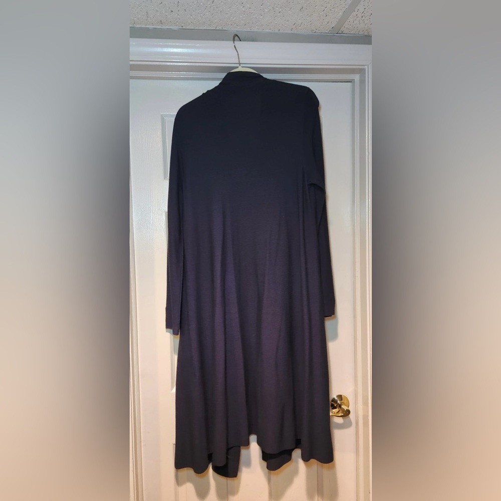 NWT Lafayette 148 Women's Dark Blue Duster Cardigan Sweater Long All Seasons image 8