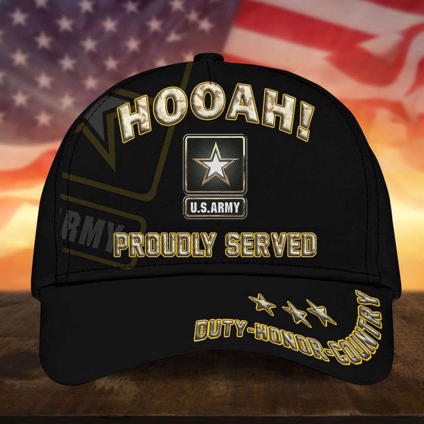 Premium HOOAH! US Veteran Cap Army Baseball Hat
