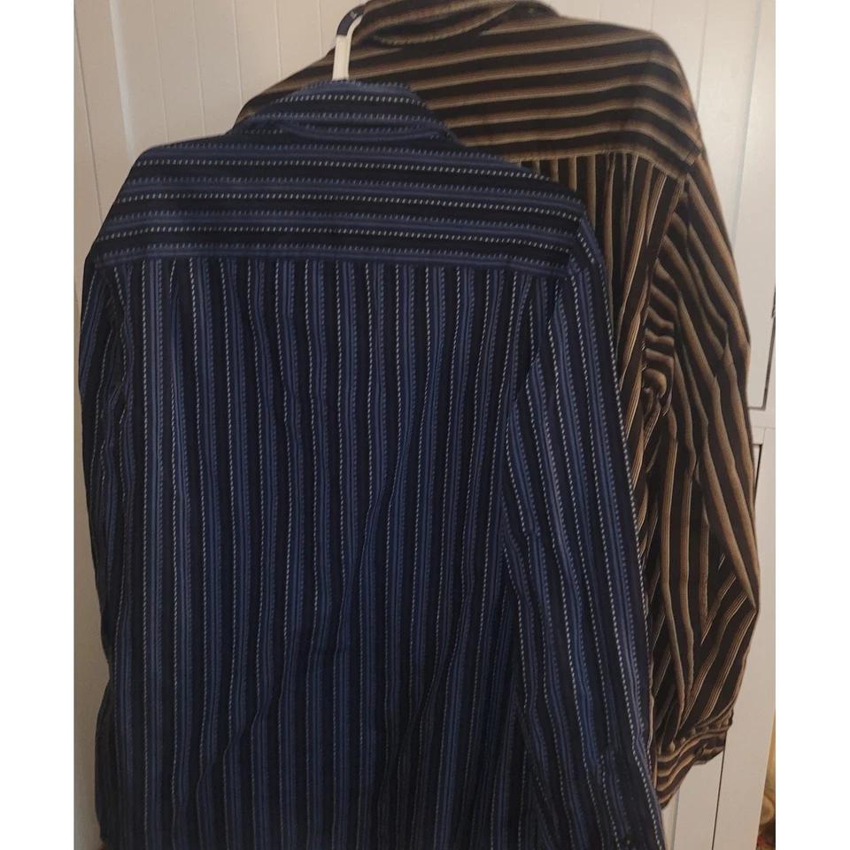 Concepts by Claiborne Mens Striped Long Sleeve Button Down Shirt Classic Fit L - Image 4 of 4