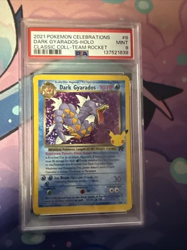 2021 POKEMON CELEBRATIONS CLASSIC COLL #8 DARK GYARADOS-HOLO PSA 9 Mint