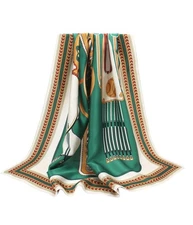 100% Pure Mulberry Silk Scarf 35" Large Square Lightweight Headscarf –Women’s...