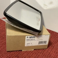 704152-5 NEW VELVAC 6.5" X 10" CONVEX BLACK MIRROR SIDE MOUNT WIDE ANGLE