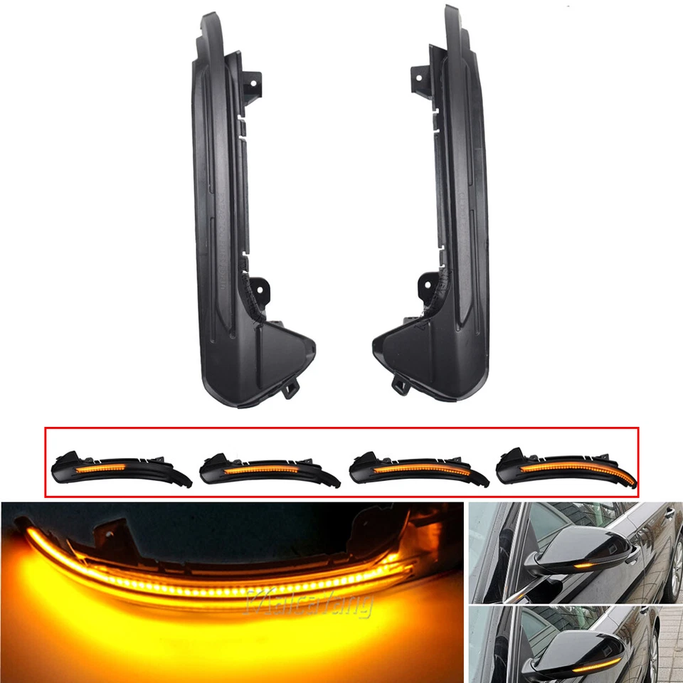 Luz LED secuencial señal de giro espejo retrovisor para Audi A6 C7 2013 2014 2015-2018 Foto 3 de 4