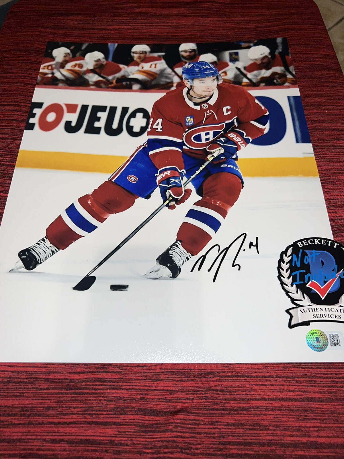 Nick Suzuki Autographed Montreal Canadiens 8X10 Photo (White