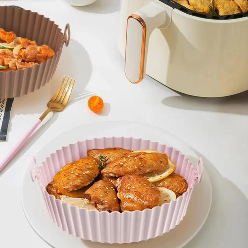 Air Fryer Silicone Pot Baking Basket Oven Non Stick Reusable Liners Microwavable - Picture 29 of 36
