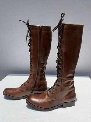 frye lace up tall boots