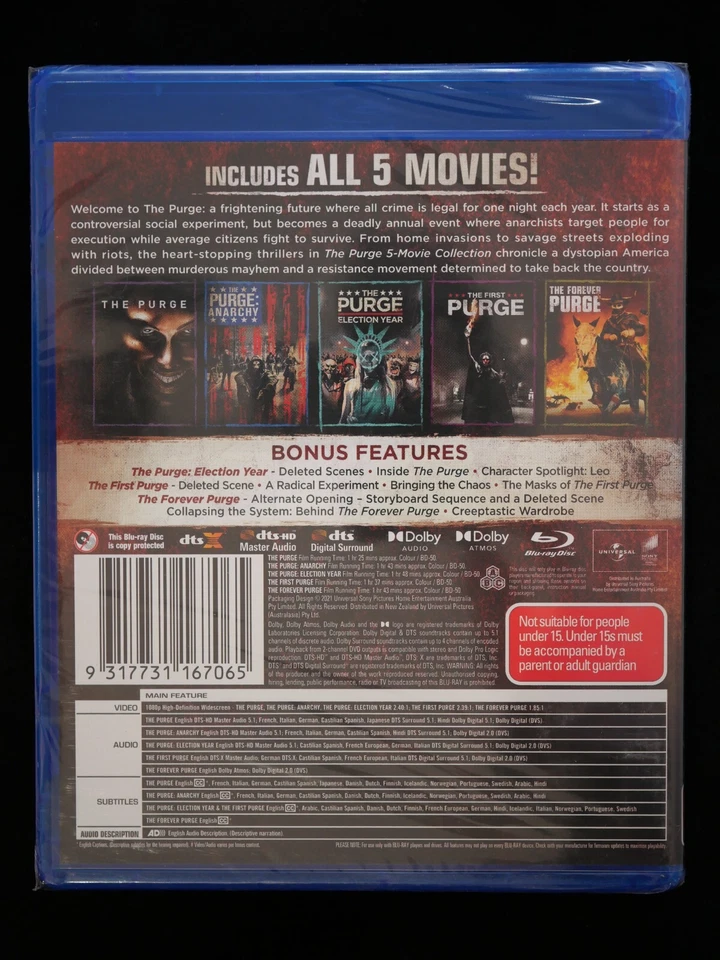 The Purge 5 Movie Collection Blu-Ray New & sealed - image 2 of 2