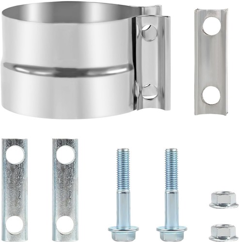 4" Stainless Steel Torctite Exhaust Band Clamp Step Clamp Lap Joint 4In Muffler - Picture 3 of 6