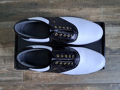 NEW Footjoy Classics Dry Premiere Mens Golf Shoes 50152 WH/BLK 9.5