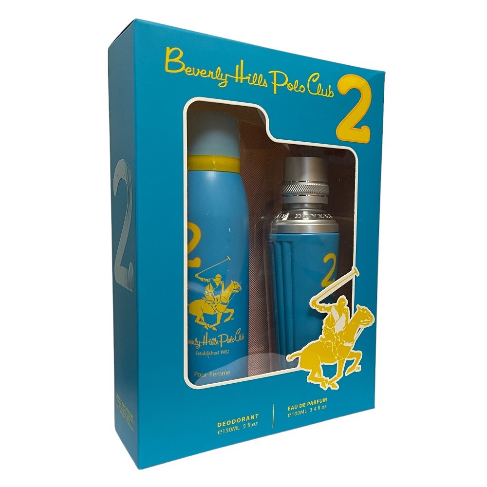 Beverly Hills Polo Club Sport 2 100ml EDP Spray & Deodorant Spray 150ml Women