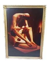 VINTAGE ORNATE GOLD METAL PHOTO FRAME 5" X 7" MCM EASEL MID CENTURY