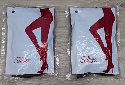 (2) Silkies Control Top  Queen/XLarge Off Black - TWO PACKAGES 2013