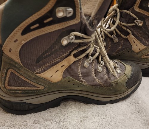 Asolo Fission GV Gore-tex Women Waterproof Hiking Boots Mid/High Green Sz 7.5 - Picture 15 of 18