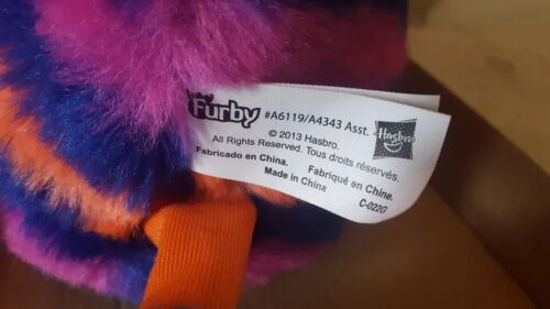 Furby Boom 2013 5" Interactive Electronic Toy APP Diagonal Stripes Orange Blue - Picture 9 of 11