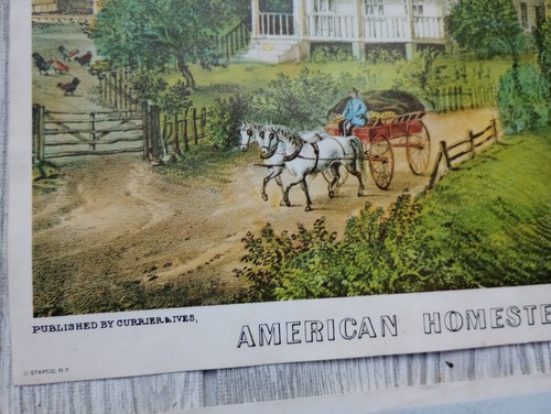 Lot of 5 CURRIER & IVES' Lithos USA Mill Wilderness Blacksmith Homestead - Picture 3 of 20