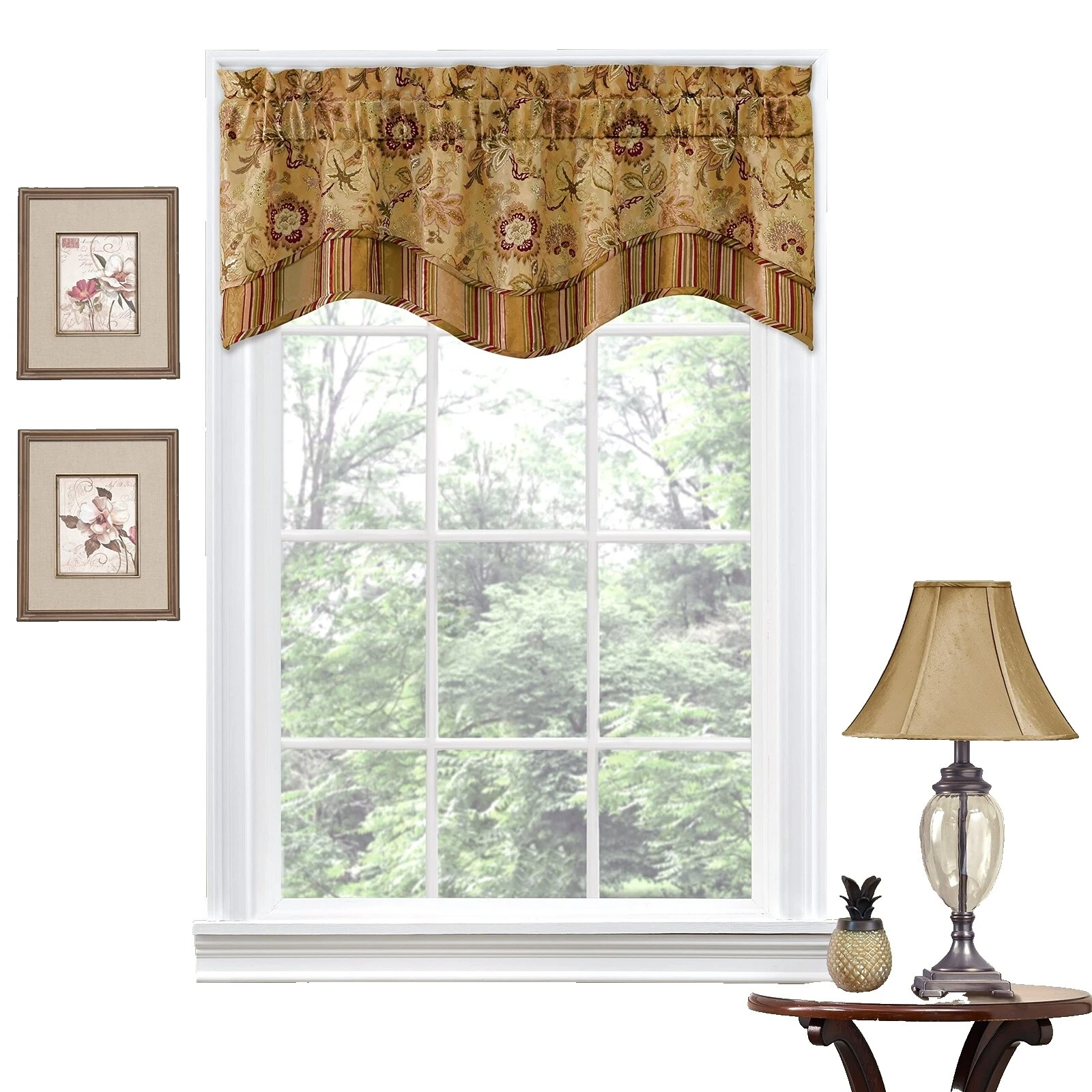 Waverly cortinas De Ventana Marrón de poliéster