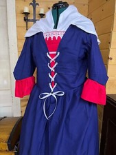 Patriot Dress 18th Century Colonial 4 piece set, bust size up to 48