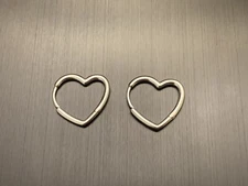Brand New Genuine Pandora Silver Asymmetric Heart Hoop Earrings 298307C00
