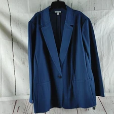 Bar III Suit Separates Macy's Size 3X Blue Suit Blazer With Pockets NWT