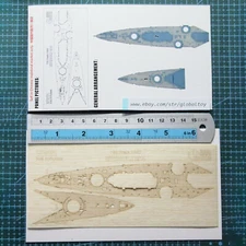 Wooden Deck for 1/700 HMS Invincible Battlecruiser 1914 Flyhawk FH1311 Model Kit