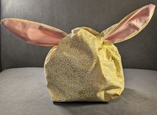 Eco-Friendly Reusable Gift Wrap/Bags 3-Pack Small Yellow with White Daisies 