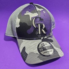 New Era Adult Colorado Rockies Gray 39Thirty Active Stretch Fit Hat Sz L/XL NEW
