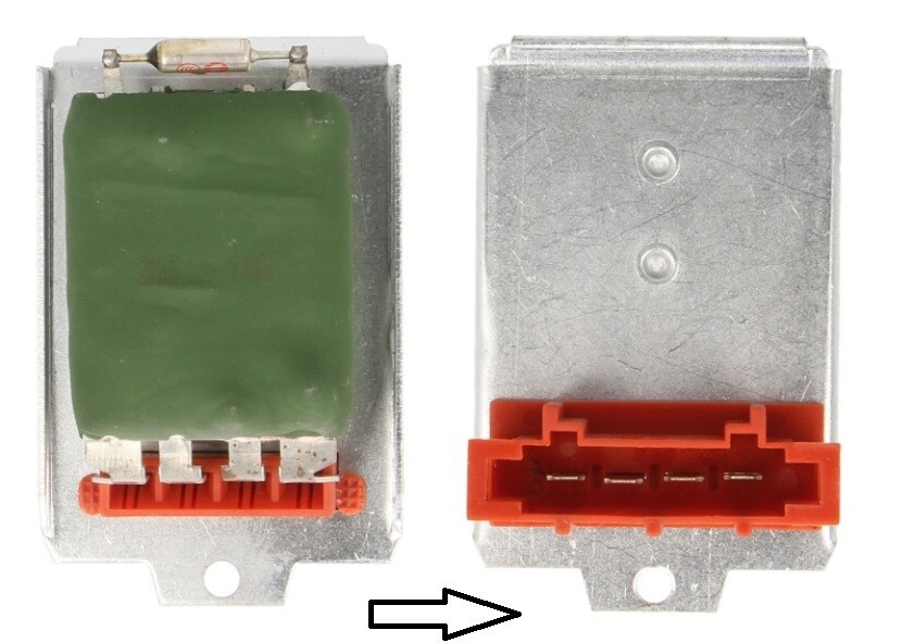 Résistance chauffage résolvant la panne de ventilation sur Audi A4 B5