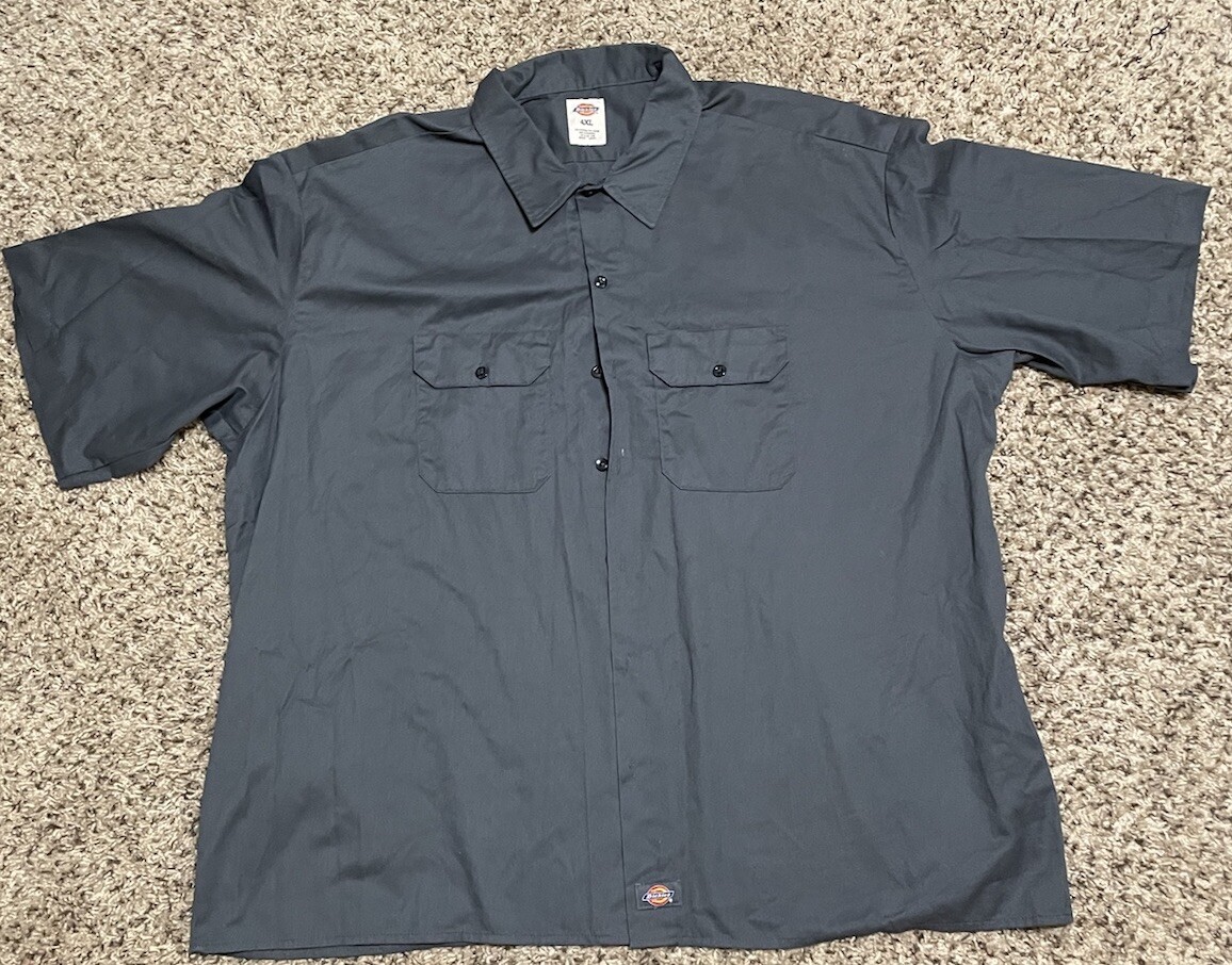 Dickies 半袖シャツ M グレー West Coast Choppers Vintage Dickies West Coast Chicano Button Down 4XL Shirt with