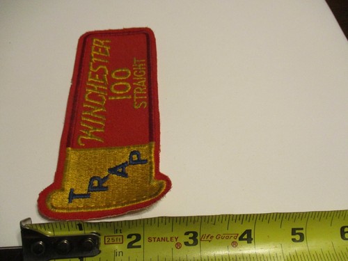 Original WINCHESTER 100 STRAIGHT TRAP AWARD SHOOT GUN SHELL Patch NOS #2 - Bild 2 von 3