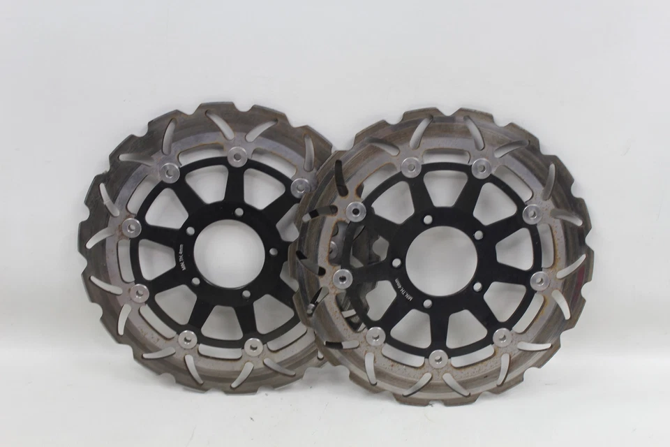 Juego de rotores de freno delanteros rectos Ducati Hypermotard 1100S 1100 Aftermarket Wave Foto 3 de 4