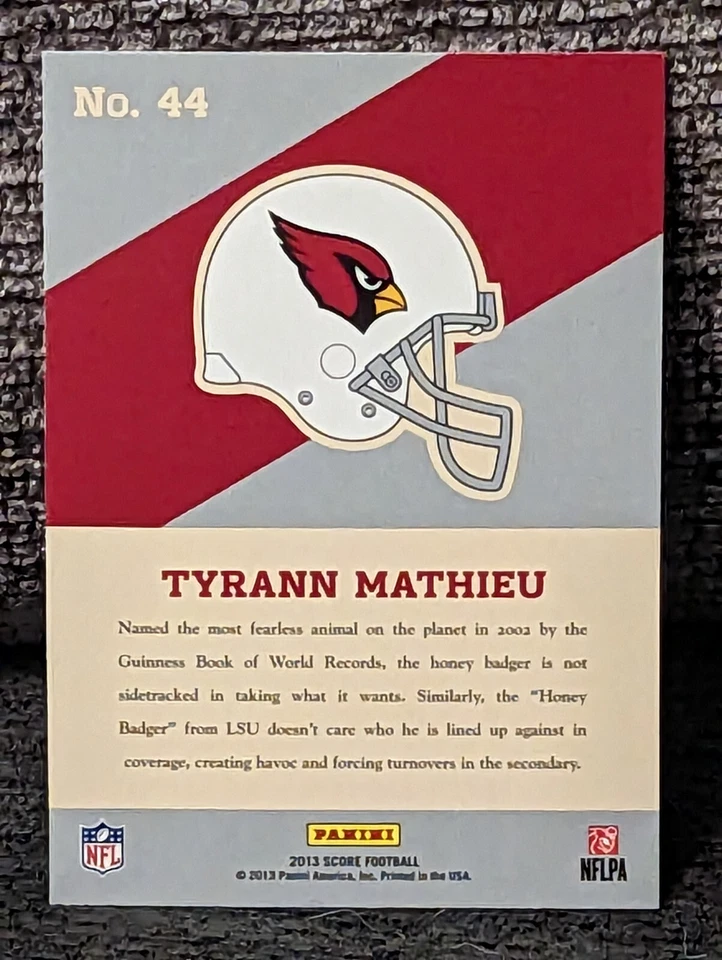🔥🚨 Tyrann Mathieu -  2013 Score Hot Rookies #44 LSU Cardinals Saints RC - Image 2 of 2