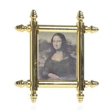 Dollhouse Miniature Elegant Framed Mona Lisa 3 Pieces