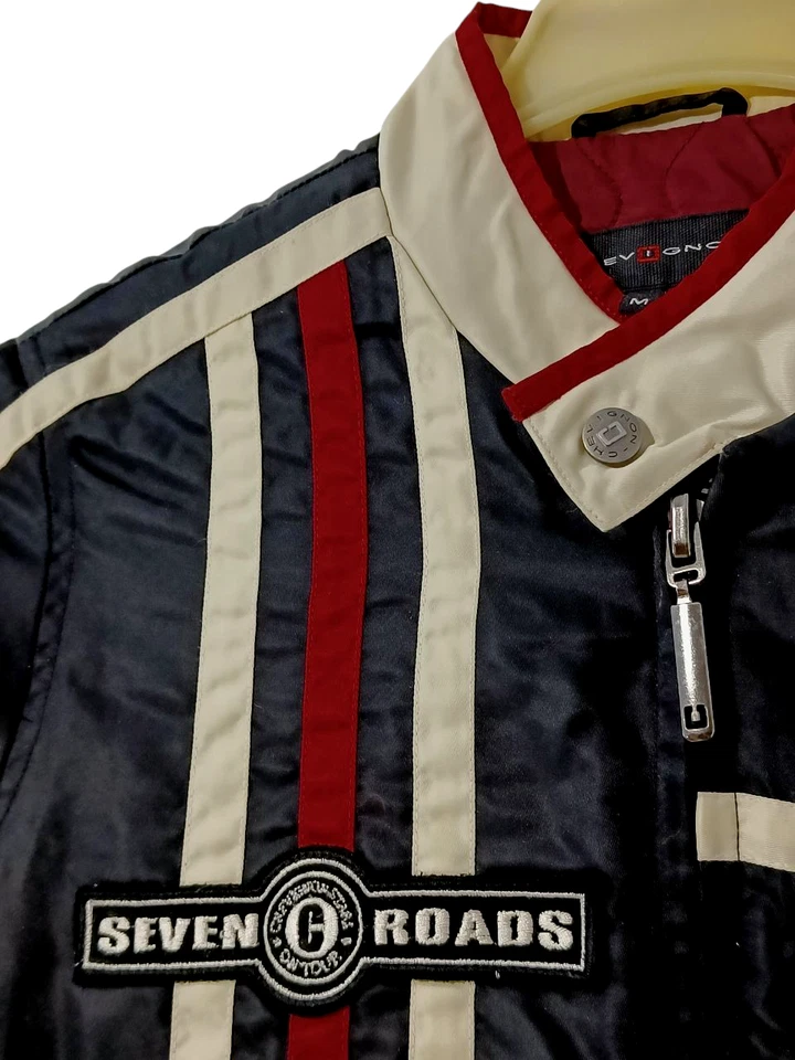 CHEVIGNON Vintage Herren Biker Jacke Gr. S / M Barrona Seven Road Asphalt Rider - Bild 3 von 4