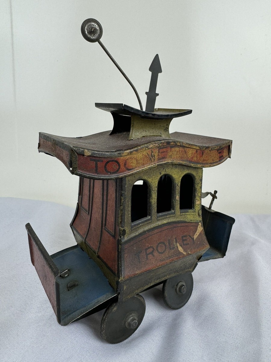 Original 1922 Nifty Toys Toonerville Trolley Wind-Up Tin Litho Toy