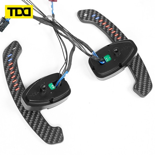 Carbon Fiber Steering Wheel Magnetic LED Paddle Shifters for Mercedes W212 V212 - Picture 4 of 5