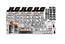 JLG 3394RT SN Prior to 0200191606 Decal Kit - 7 YEAR VINYL!