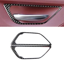 Cubierta de panel de tazón de manija de puerta de fibra de carbono 2 piezas para BMW Serie 6 F12 F13 11-18