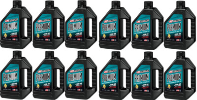 12 1Lt Liter Bottles Maxima Premium 4 10W-40 Mineral Motorcycle ATV Engine Oil