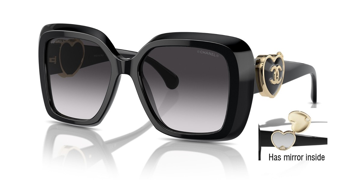 Chanel 5518-A C622/S6 Women's Black/Grey Gradient Sunglasses 54 x